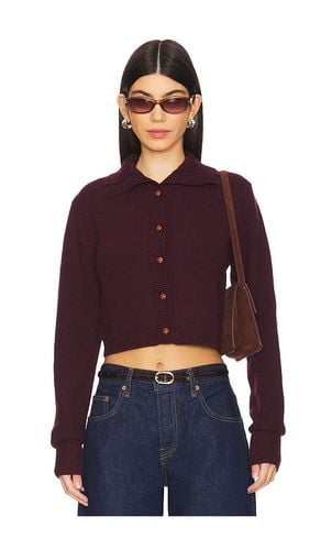 Knitted Slim Cardigan in Burgundy. - size 36 (also in 38, 42) - REMAIN - Modalova