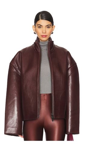 Bonded Leather Jacket in Burgundy. - size 32 (also in 34, 36, 38, 40, 42) - REMAIN - Modalova