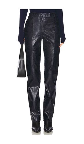 Slim Leather Suiting Pants in Navy. - size 32 (also in 34, 36, 38, 40, 42) - REMAIN - Modalova