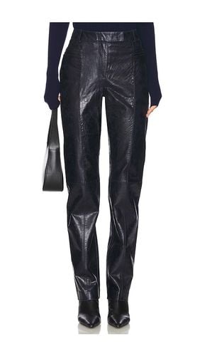 Slim Leather Suiting Pants in Navy. - size 32 (also in 34, 36, 42) - REMAIN - Modalova