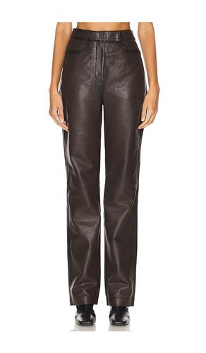 Straight Leg Leather Pants in Brown. - size 34 (also in 38) - REMAIN - Modalova