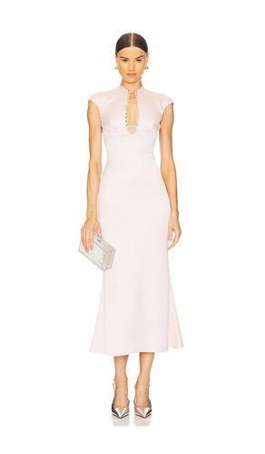 Crystal Embellished Midi Dress in Blush. - size 36/4 (also in 38/6) - RASARIO - Modalova