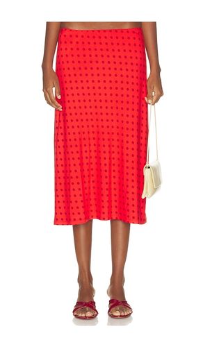 Bias Midi Slip Skirt in Red. - size S (also in M) - RAT BOI - Modalova