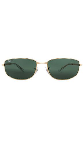 Rectangle Sunglasses in Metallic Gold - Ray-Ban - Modalova