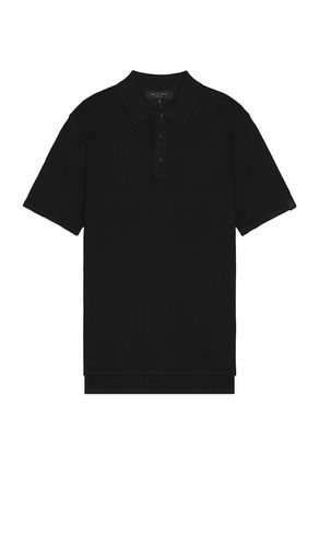 Harvey knit polo en color talla S en - Black. Talla S (también en L) - Rag & Bone - Modalova