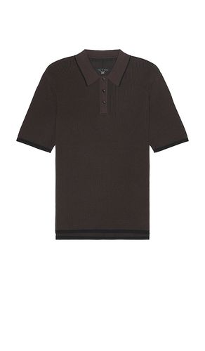 Harvey knit polo en color marrón talla L en - Brown. Talla L (también en M, S) - Rag & Bone - Modalova