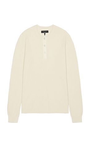 Washed dexter henley en color crema talla L en - Cream. Talla L (también en M, S) - Rag & Bone - Modalova
