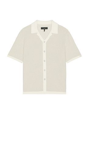 Zig-Zag Avery Short Sleeve Shirt in Cream. - size L (also in M, S, XL/1X) - Rag & Bone - Modalova