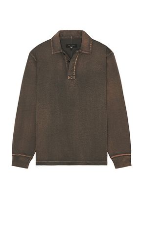 Washed Rugby Polo in Brown. - size L (also in M, S, XL/1X) - Rag & Bone - Modalova