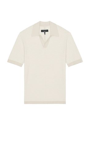 Harvey Chevron Johnny Polo in Cream. - size L (also in M, S, XL/1X) - Rag & Bone - Modalova