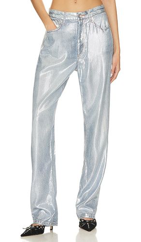 Alex Liquid High Rise Straight in Metallic Silver. - size 27 (also in 29) - Rag & Bone - Modalova