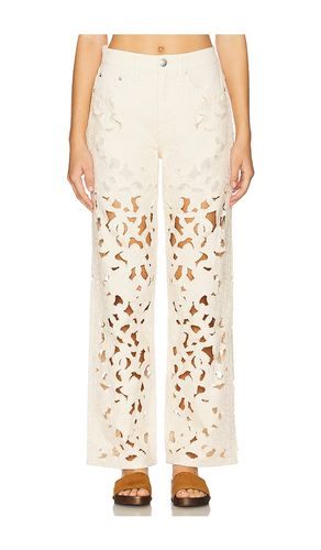 Logan Floral Cutout Wide Leg in Cream. - size 23 (also in 24, 25, 26, 27, 28, 29, 30) - Rag & Bone - Modalova