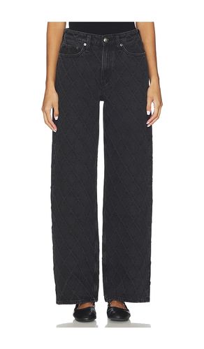 Logan Quilted Wide Leg Jeans in Black. - size 23 (also in 24, 25, 26, 28, 29, 30, 32, 33, 34) - Rag & Bone - Modalova