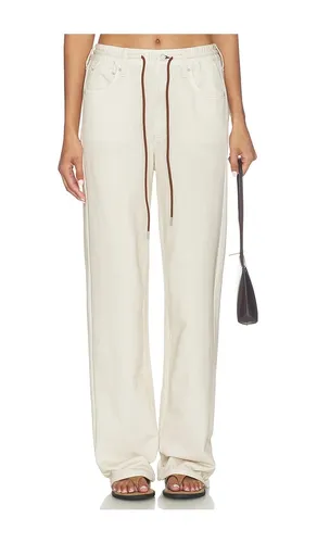 Miramar Terry Drawcord Wide Leg Pant in Tan. - size S (also in XS) - Rag & Bone - Modalova