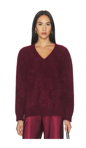 Jada Brushed Cashmere V Neck Pullover Sweater in Red. - size L (also in M, S) - Rag & Bone - Modalova