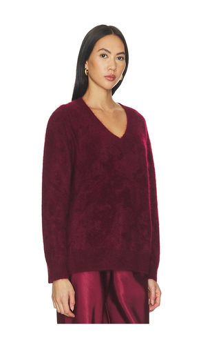 Jada Brushed Cashmere V Neck Pullover Sweater in Red. - size L (also in M, S, XS) - Rag & Bone - Modalova