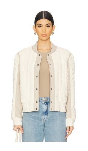 Manston Mixed Media Bomber in Cream. - size L (also in M, S, XL, XS, XXS) - Rag & Bone - Modalova