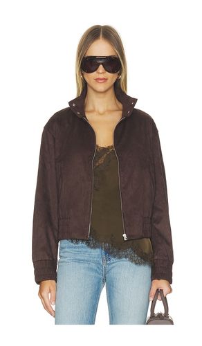 Faux Suede Eliza Bomber Jacket in Brown. - size L (also in M, S, XS) - Rag & Bone - Modalova