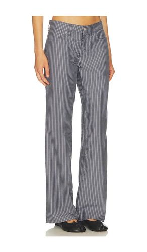 Saige Low-Rise Stripe Poplin Pant in Dark Grey. - size 0 (also in 2) - Rag & Bone - Modalova
