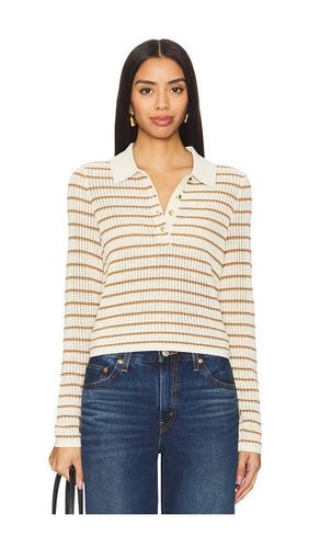 Viola Stripe Long Sleeve Polo in Beige. - size L (also in M, S, XL, XS, XXS) - Rag & Bone - Modalova