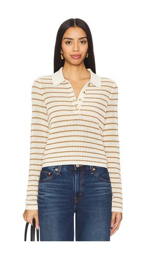 Viola Stripe Long Sleeve Polo in Beige. - size L (also in M, XL, XXS) - Rag & Bone - Modalova