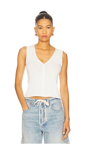 Knit Button Up Tank Top in White. - size L (also in M, S, XS, XXS) - Rag & Bone - Modalova