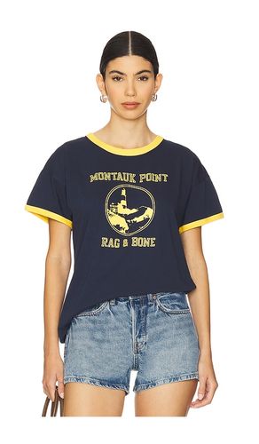 Camiseta con ribetes cuadrados montauk en color azul marino talla M en - . Talla M (también en S, XS, XXS) - Rag & Bone - Modalova