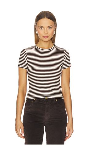 Luca Stripe Rib Baby Tee in Brown. - size L (also in M, S, XL, XS) - Rag & Bone - Modalova