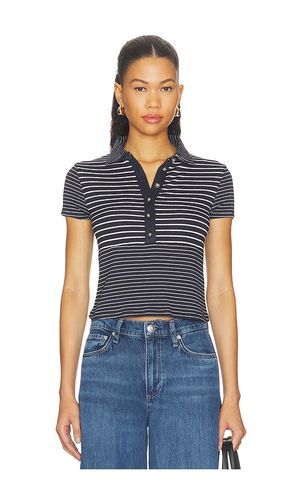 The Knit Button Stripe Polo Tee in . Size L. Also in M, S - Rag & Bone - Modalova