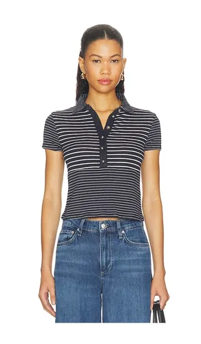 The Knit Button Stripe Polo Tee in . Size L. Also in S - Rag & Bone - Modalova