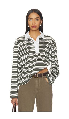 Kelly Stripe Polo Long Sleeve in Green. - size M (also in S) - Rag & Bone - Modalova
