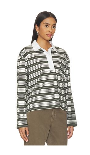 Kelly Stripe Polo Long Sleeve in Green. - size M (also in S) - Rag & Bone - Modalova