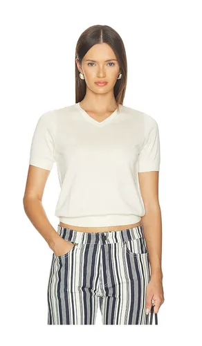 V-neck Knit Tee in White. - size M (also in S, XS) - RENGGLI - Modalova