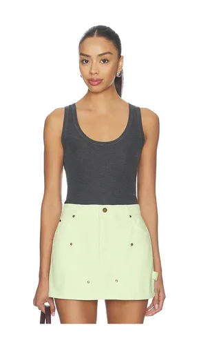 Scoop Neck Rib Tank in Charcoal. - size M (also in XL) - RENGGLI - Modalova