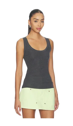 Scoop Neck Rib Tank in Charcoal. - size M (also in XL) - RENGGLI - Modalova