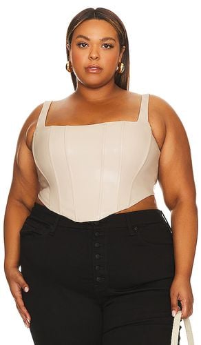 Ali Faux Leather Corset Top in Cream. - size L (also in XXS) - REMI x REVOLVE - Modalova