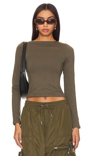 Signature Long Sleeve Top in Olive. - size XL (also in XS) - RE ONA - Modalova