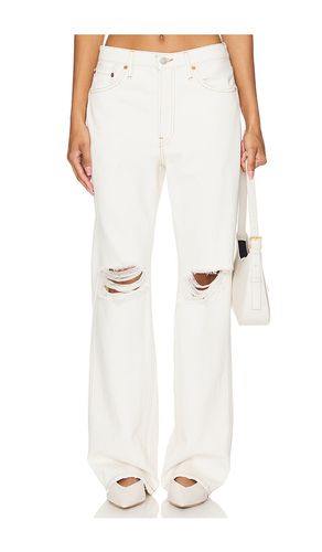 Relaxed Long Wide Leg Jeans in White. - size 25 (also in 29, 30, 32) - RE/DONE - Modalova