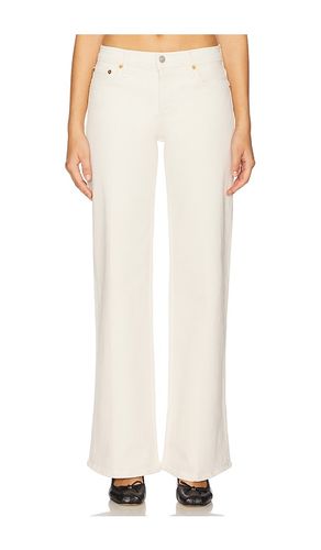 Mid Rise Wide Leg in Cream. - size 23 (also in 24, 25, 26, 27, 28, 29, 30, 32) - RE/DONE - Modalova