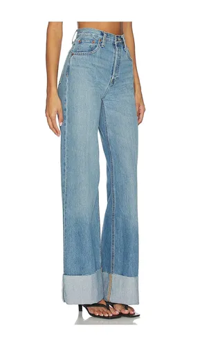 High Rise Wide Leg Cuff Jeans in Blue. - size 24 (also in 25, 26) - RE/DONE - Modalova