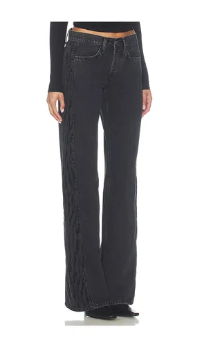 Laurel Zebra Barrel Jeans in Black. - size 23 (also in 25, 26, 27, 28, 29, 30, 31, 32) - RE/DONE - Modalova