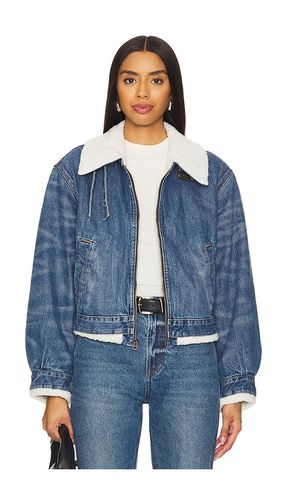 Aviator Jacket in Denim-Medium. - size L (also in M) - RE/DONE - Modalova