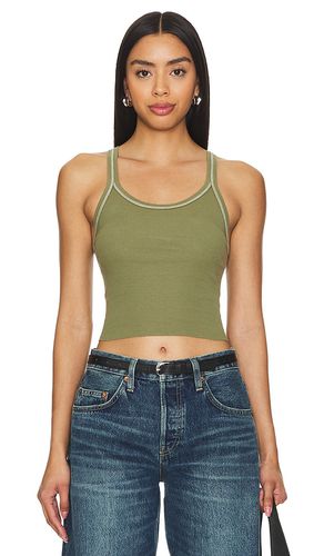 Cropped Ribbed Tank in Green. - size L (also in M, S, XL) - RE/DONE - Modalova