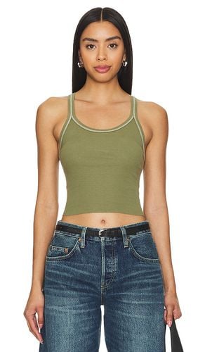 Cropped Ribbed Tank in Green. - size L (also in S, XL) - RE/DONE - Modalova