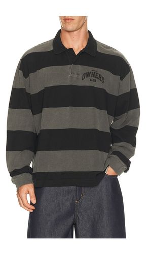 Owners stripe rugby en color negro talla S (también en M, L, XL/1X) - REPRESENT - Modalova