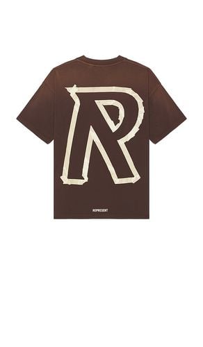 Masking Tape Initial T-Shirt in Brown. - size L (also in M, S, XL/1X) - REPRESENT - Modalova