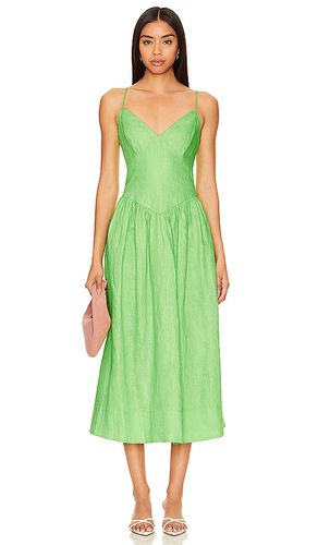 Vestido midi sophie en color verde talla 0 en - Green. Talla 0 (también en 10, 12, 2, 4, 6, 8) - Rhode - Modalova