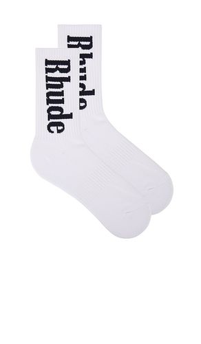 Rhude Vertical Logo Socks in White - Rhude - Modalova