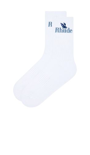 Rhude Rossa Logo Socks in White - Rhude - Modalova