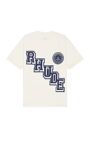 Camiseta collegiate crest en color blanco talla L en - White. Talla L (también en M, S, XL/1X) - Rhude - Modalova